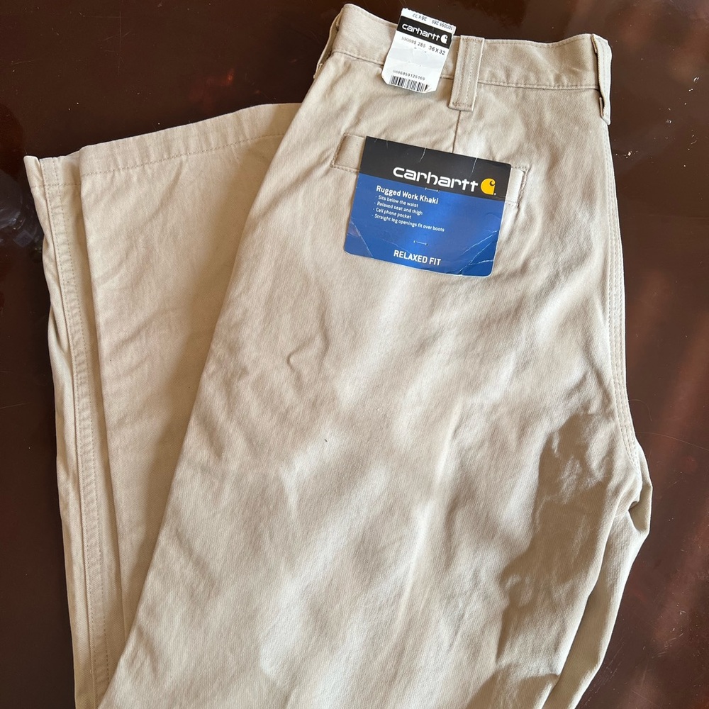 Carhartt Rugged Work Khaki Relaxed Fit Men’s 36x32